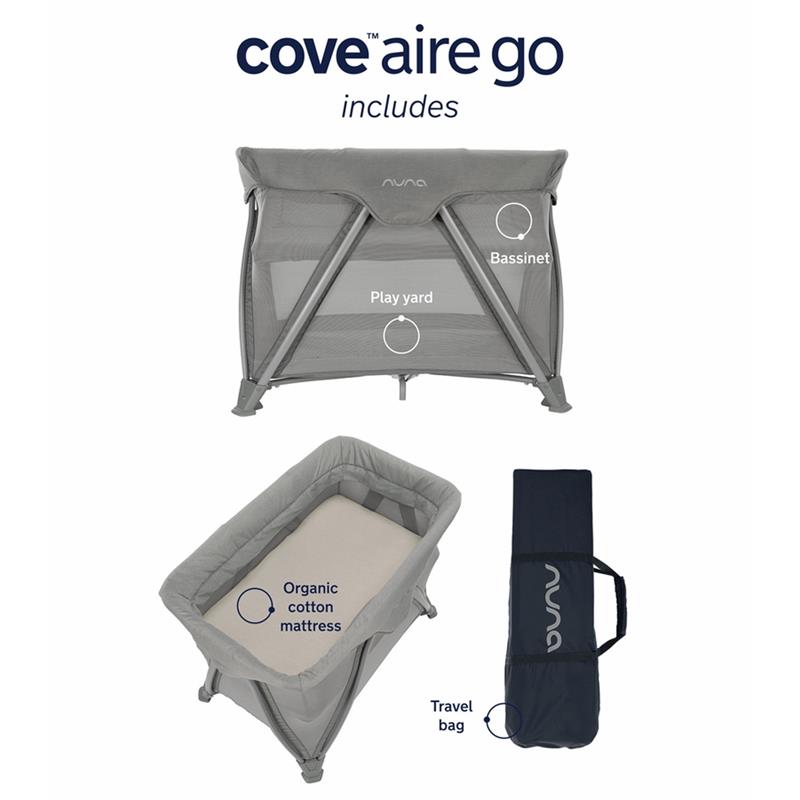 Travel Crib Gray with Mesh Sides and Aluminum Frame 6