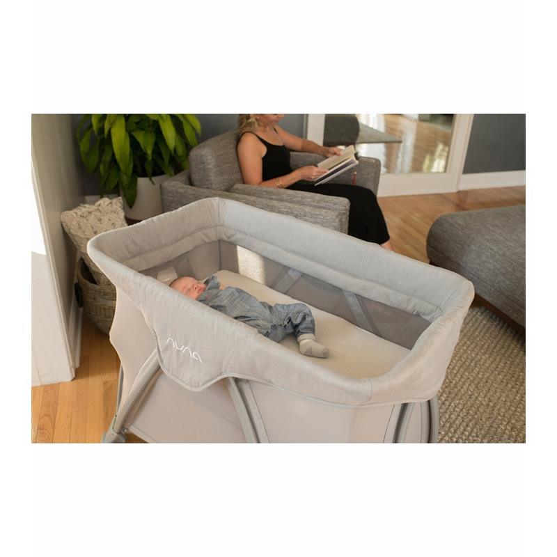 Travel Crib Gray with Mesh Sides and Aluminum Frame 7