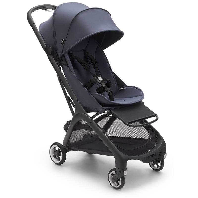 Compact Travel Stroller with Sun Canopy in Black