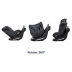 Convertible Car Seat with 360-Degree Rotation in Black 3