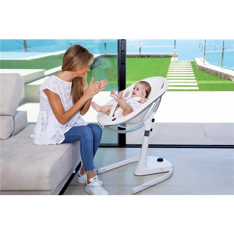Convertible High Chair and Lounger, White 3