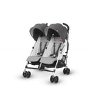 Double Stroller with Adjustable Seats and Canopy in Gray 3
