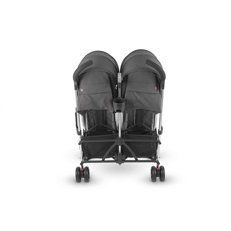 Double Stroller with Adjustable Seats and Canopy in Gray 5