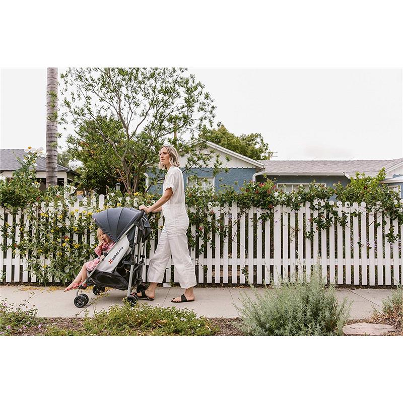 Double Stroller with Adjustable Seats and Canopy in Gray 9