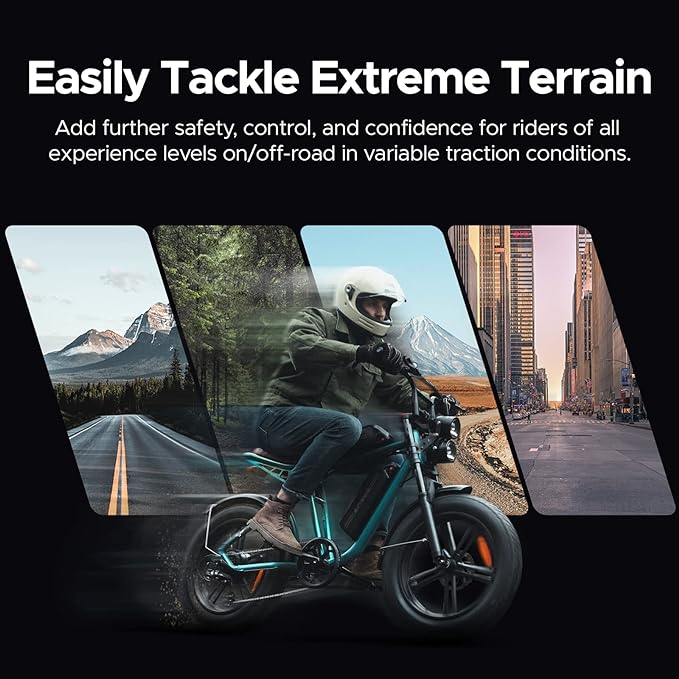 Stylish dual battery electric bike available in black, white, and green. 3