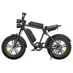 Stylish dual battery electric bike available in black, white, and green. 7