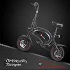 DYU D3F Compact Electric Bike in Black 2