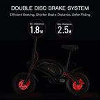 DYU D3F Compact Electric Bike in Black 3