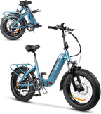 DYU FF500 Electric Bike in sleek blue design for adults