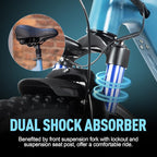 DYU FF500 Electric Bike in sleek blue design for adults 4