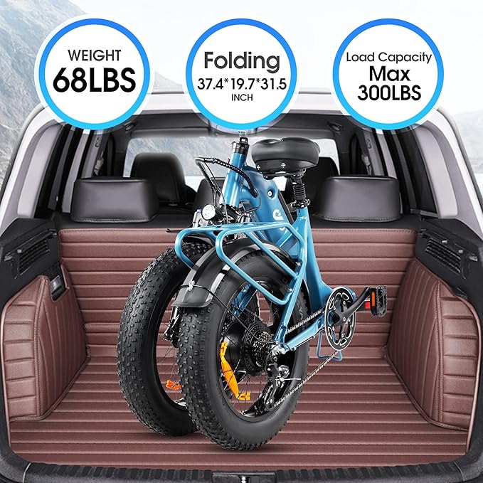 DYU FF500 Electric Bike in sleek blue design for adults 7