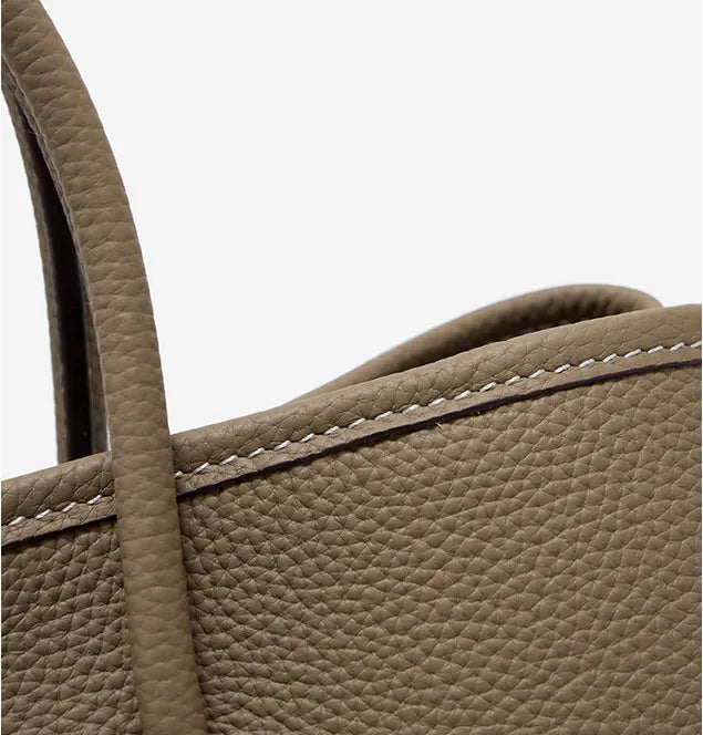 Elara Elegant Tote in soft full-grain leather with spacious interior. 15