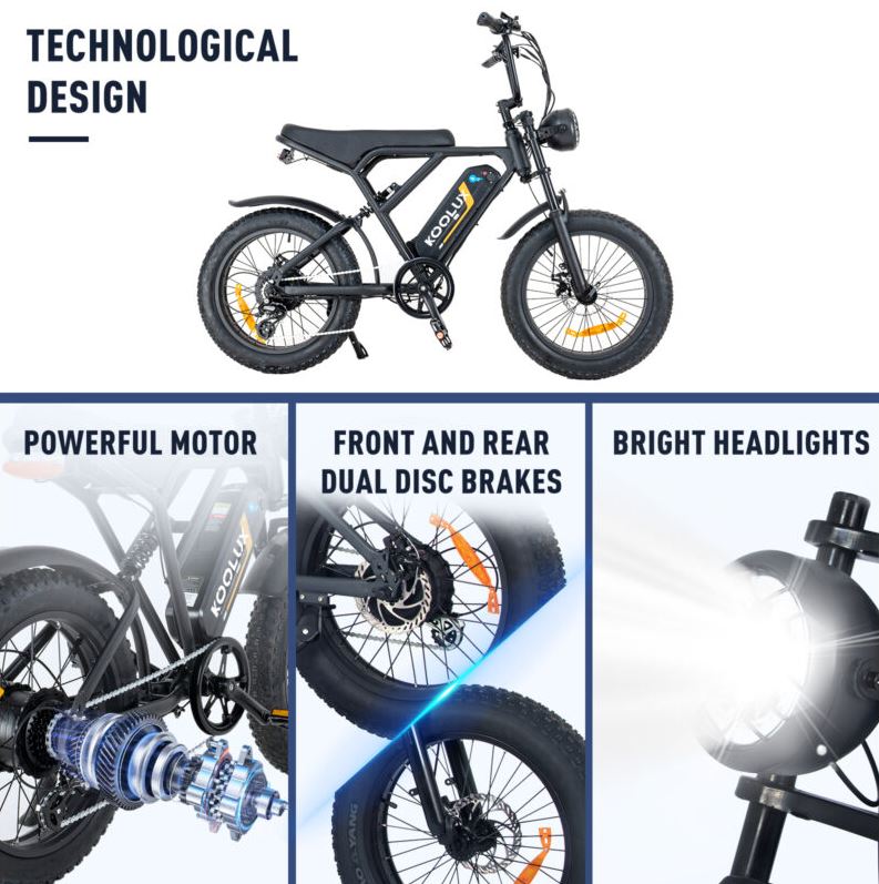 Affordable electric bike in sleek black design 3