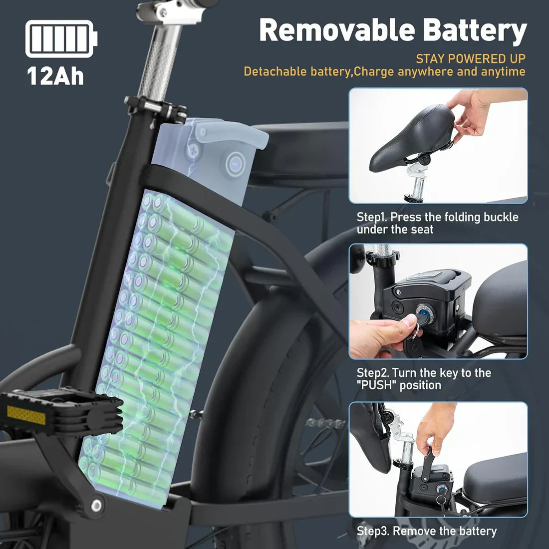Electric Bike in stylish design with long-range battery and high speed. 3