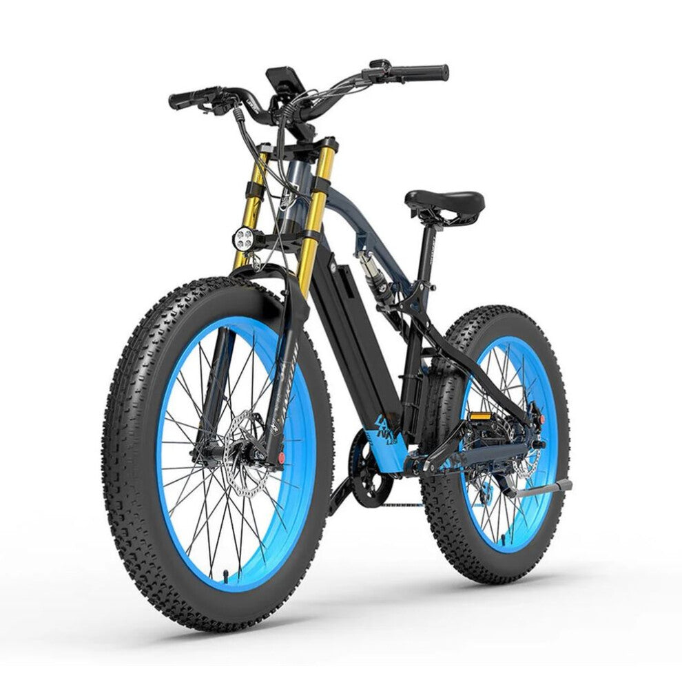 Electric Mountain Bike in blue color for adults