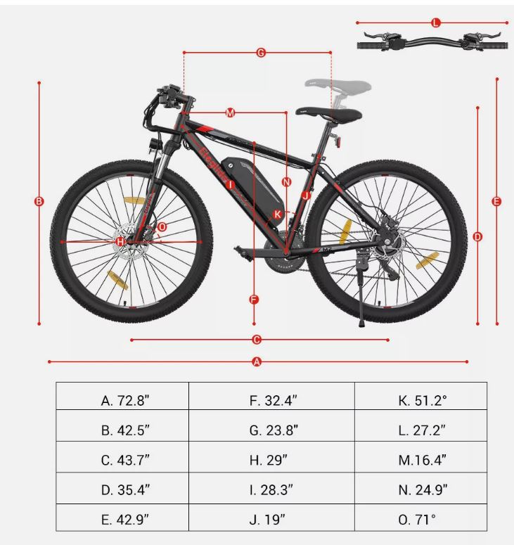 Electric Mountain Bike M2 29 with powerful motor and rugged design 11
