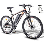 Electric Mountain Bike in black and white color scheme.