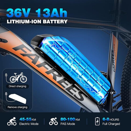 Electric Mountain Bike in black and white color scheme. 4