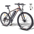 Electric Mountain Bike in black and white color scheme. 7