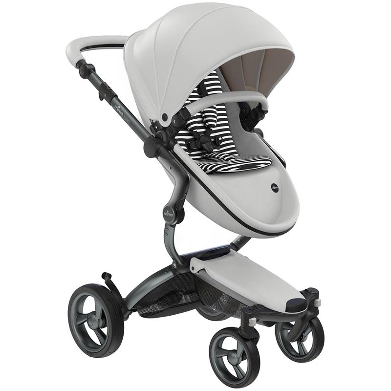 Stroller with Adjustable Features in White