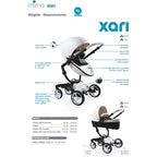 Stroller with Adjustable Features in White 3