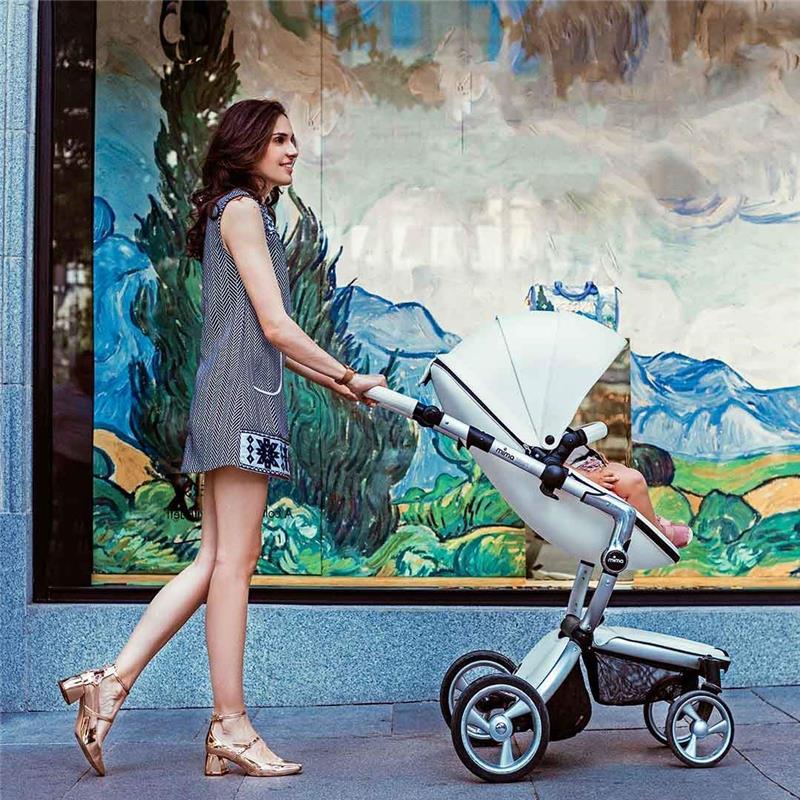 Stroller with Adjustable Features in White 4