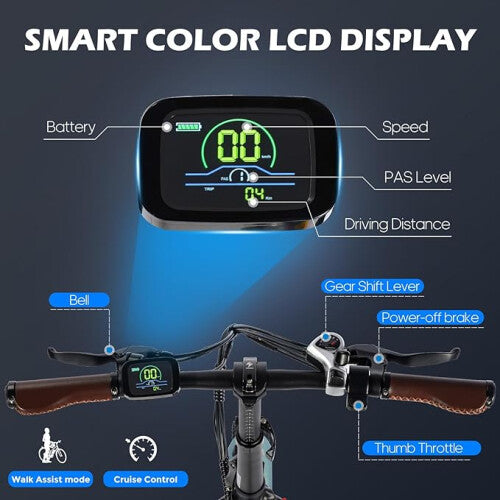 F20 Pro Stylish Electric City Bike in Violet color 2