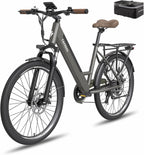 F26 Pro Electric Bike in Grey and Cream color 10