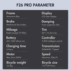 F26 Pro Electric Bike in Grey and Cream color 9