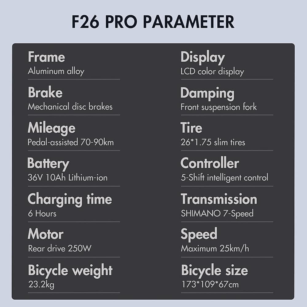 F26 Pro Electric Bike in Grey and Cream color 9