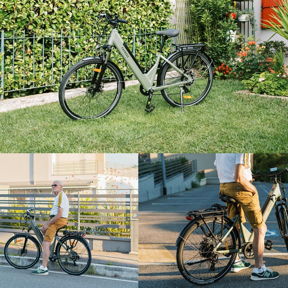 F28 PRO Exceptional Electric Bike in Thyme Green and Bronze colors. 8