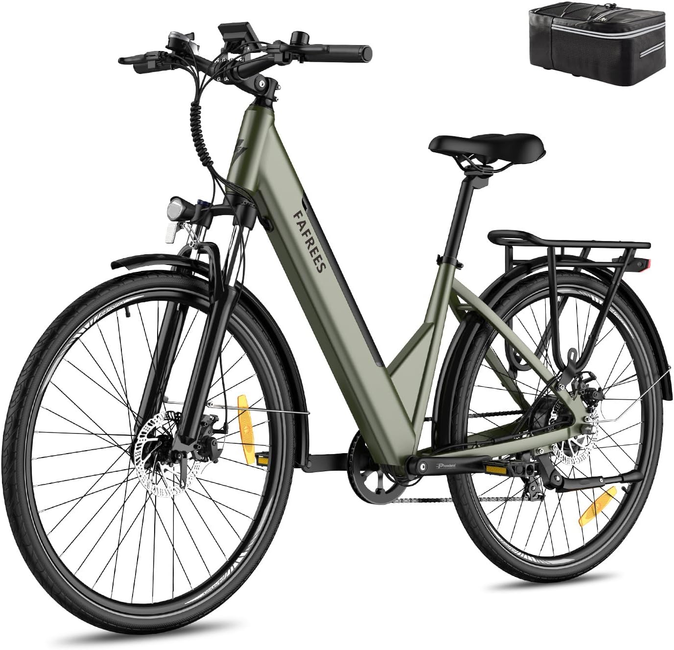 F28 PRO Exceptional Electric Bike in Thyme Green and Bronze colors. 9