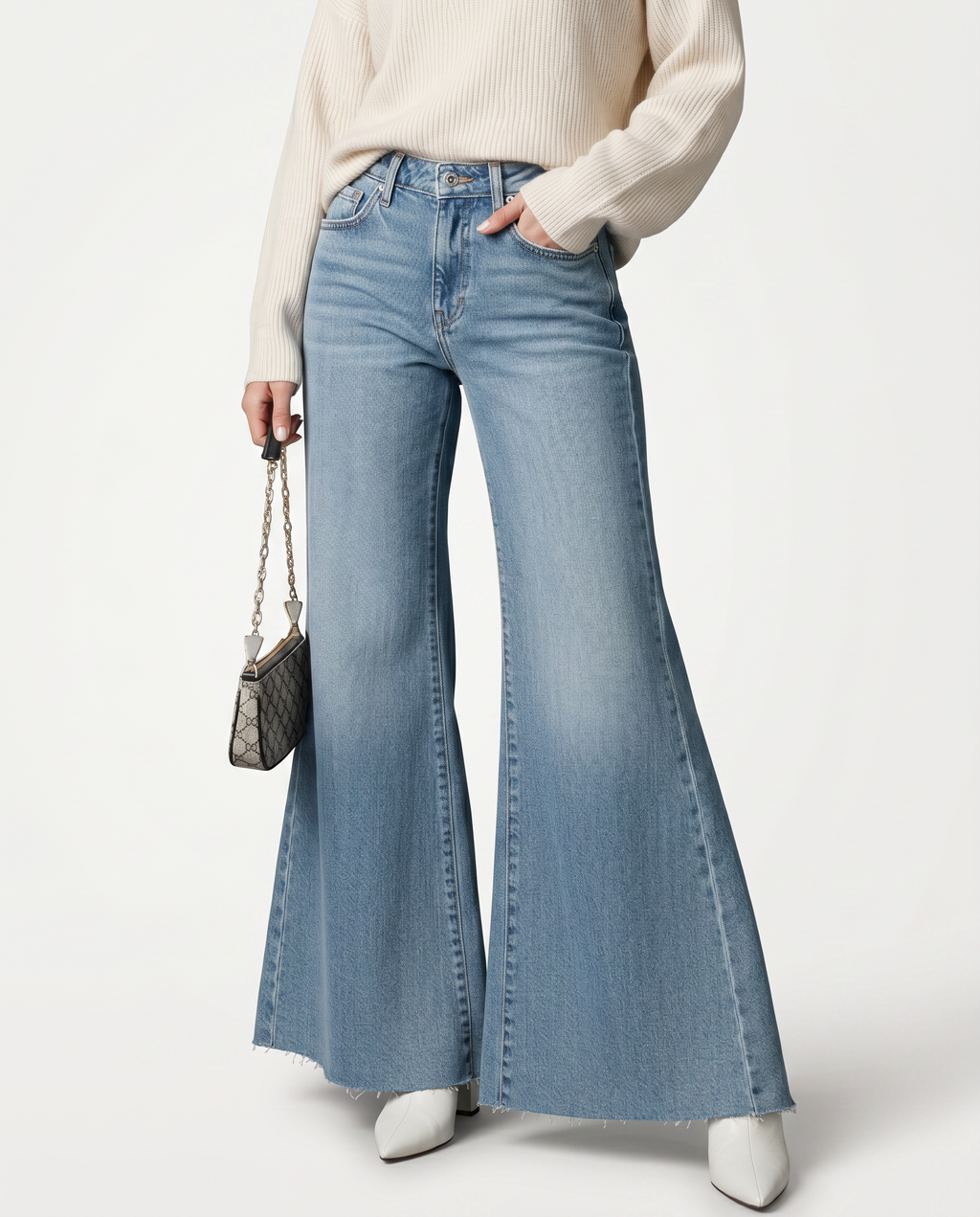 Alana Flared Jeans with Washed Finish for women