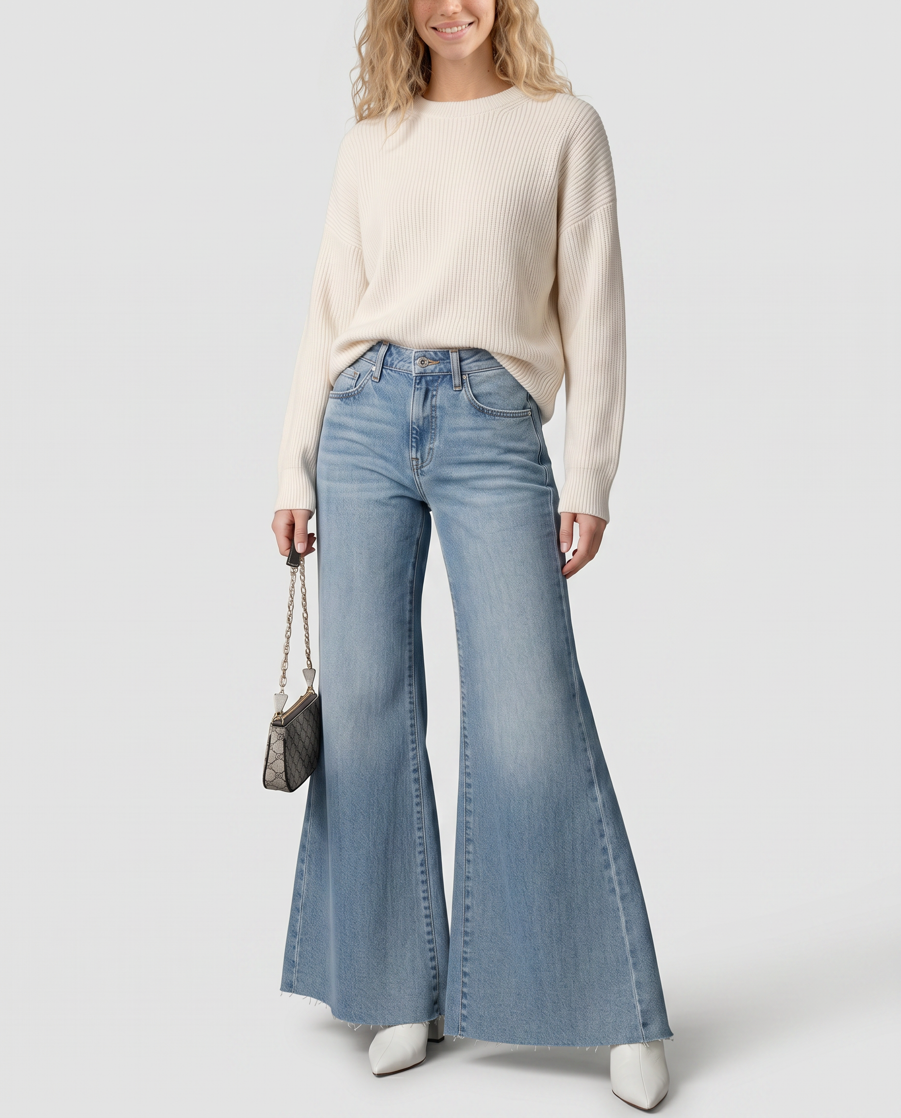Alana Flared Jeans with Washed Finish for women 4