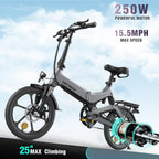 Folding Electric Bike in Black and Green Gray color 2