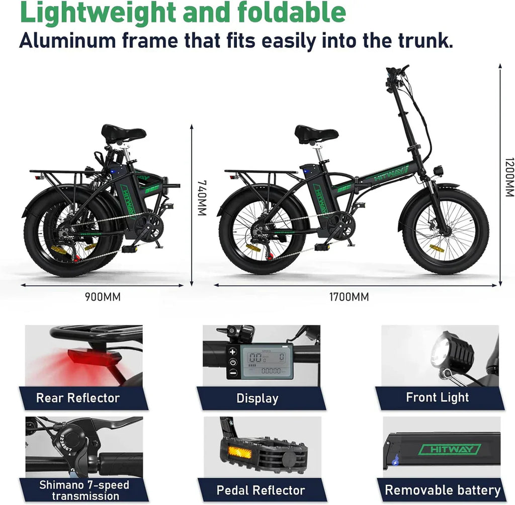 Compact Folding Electric Bike for urban commuting and adventures. 7