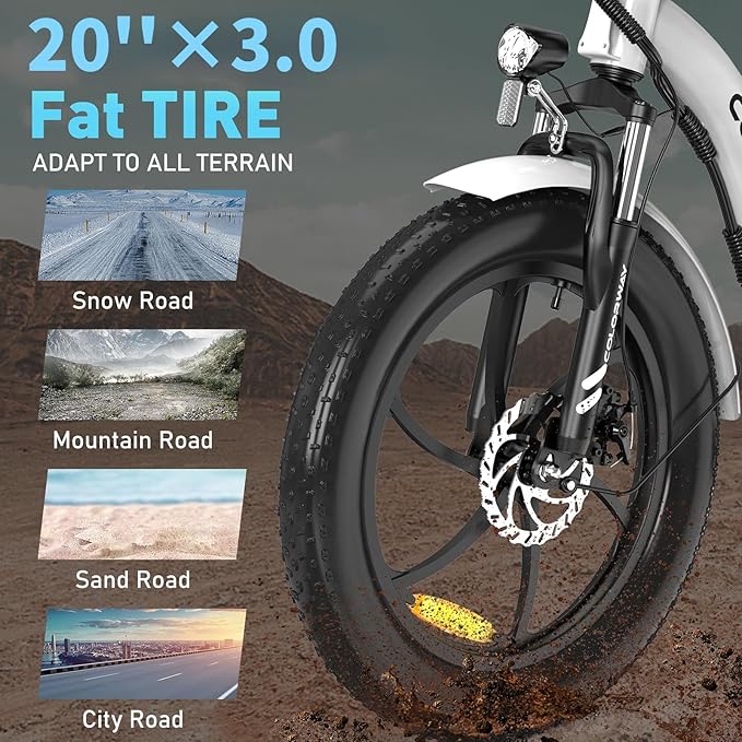 Stylish folding electric bike in black and white for urban commuting. 3