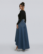 Stylish high waist wide jeans for women, perfect for casual and elegant looks. 8