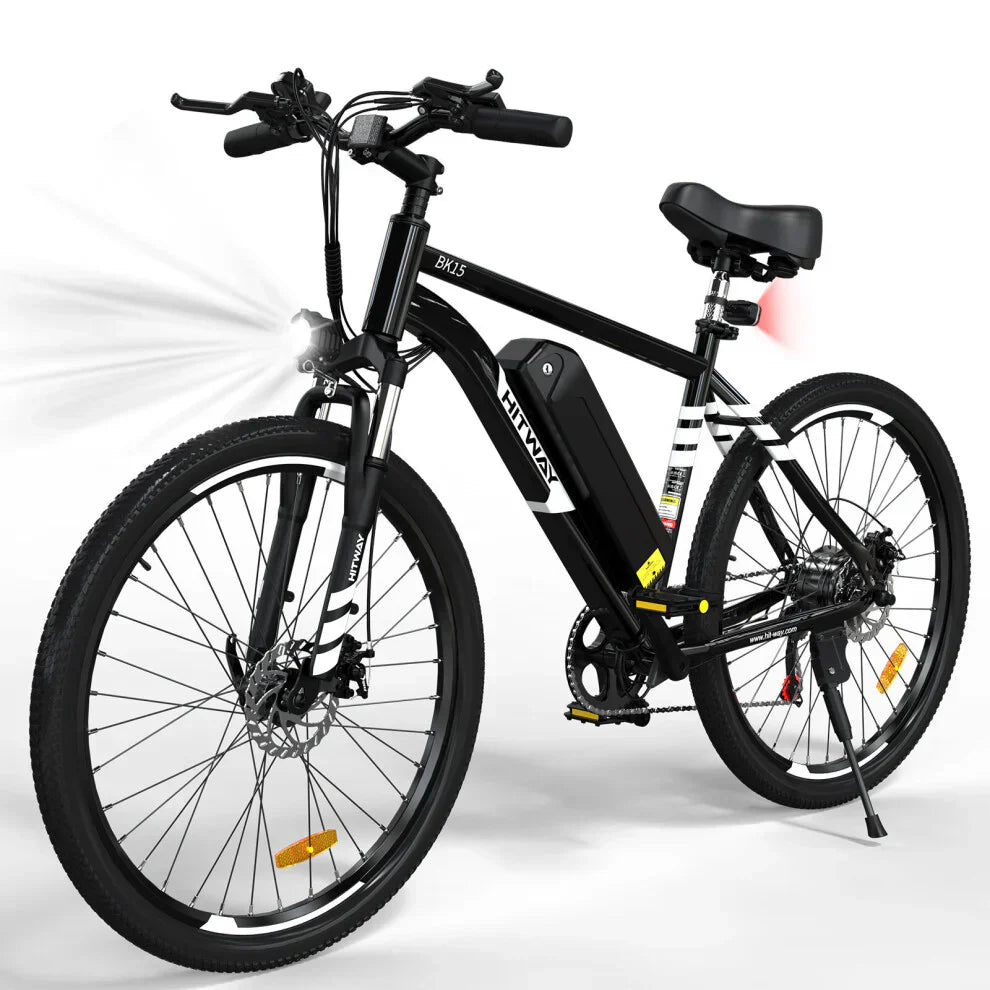 HITWAY BK15 Electric Mountain Bike in Navy Blue, White, and Black 7