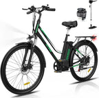 Hitway BK8 Electric Bike in black and white design.