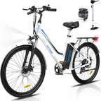 Hitway BK8 Electric Bike in black and white design. 8