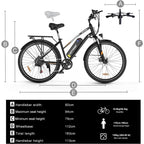 Hitway EBike BK27 in stylish black and white design. 2