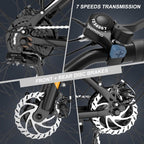 Hitway EBike BK27 in stylish black and white design. 5