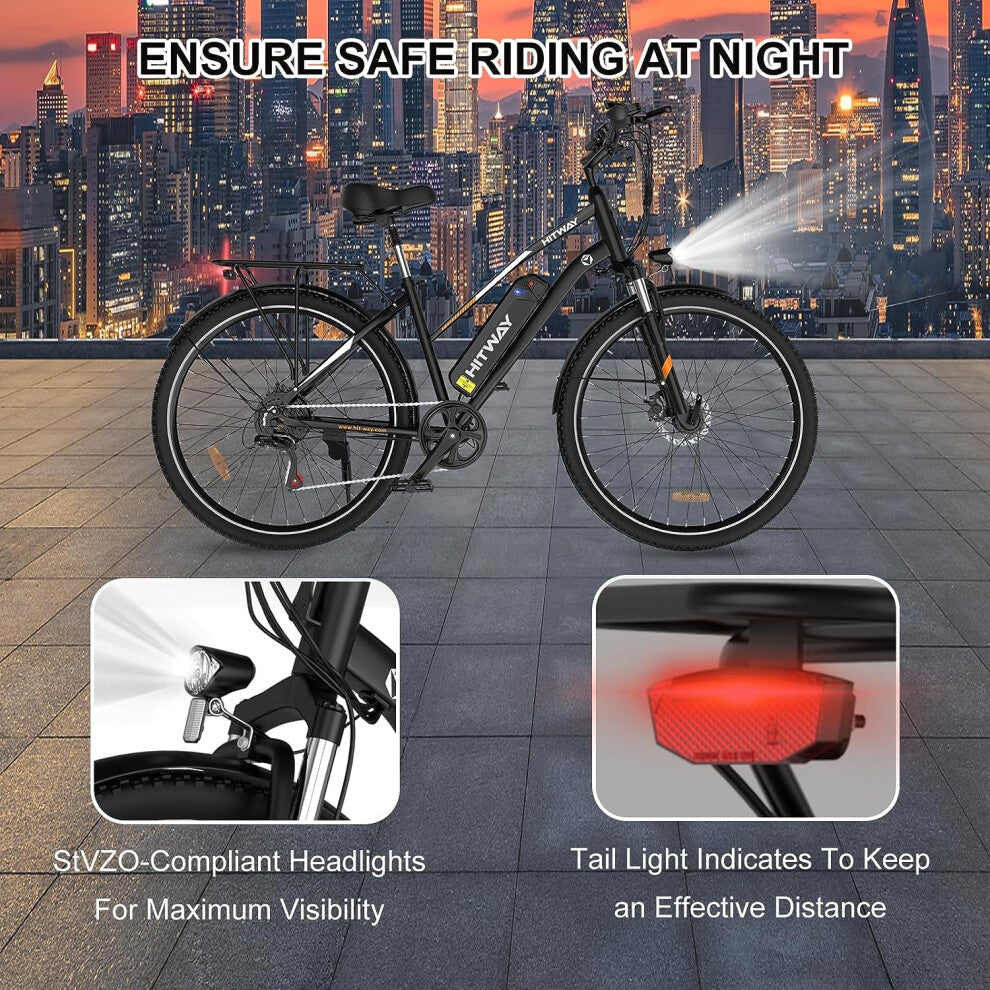Hitway EBike BK27 in stylish black and white design. 7