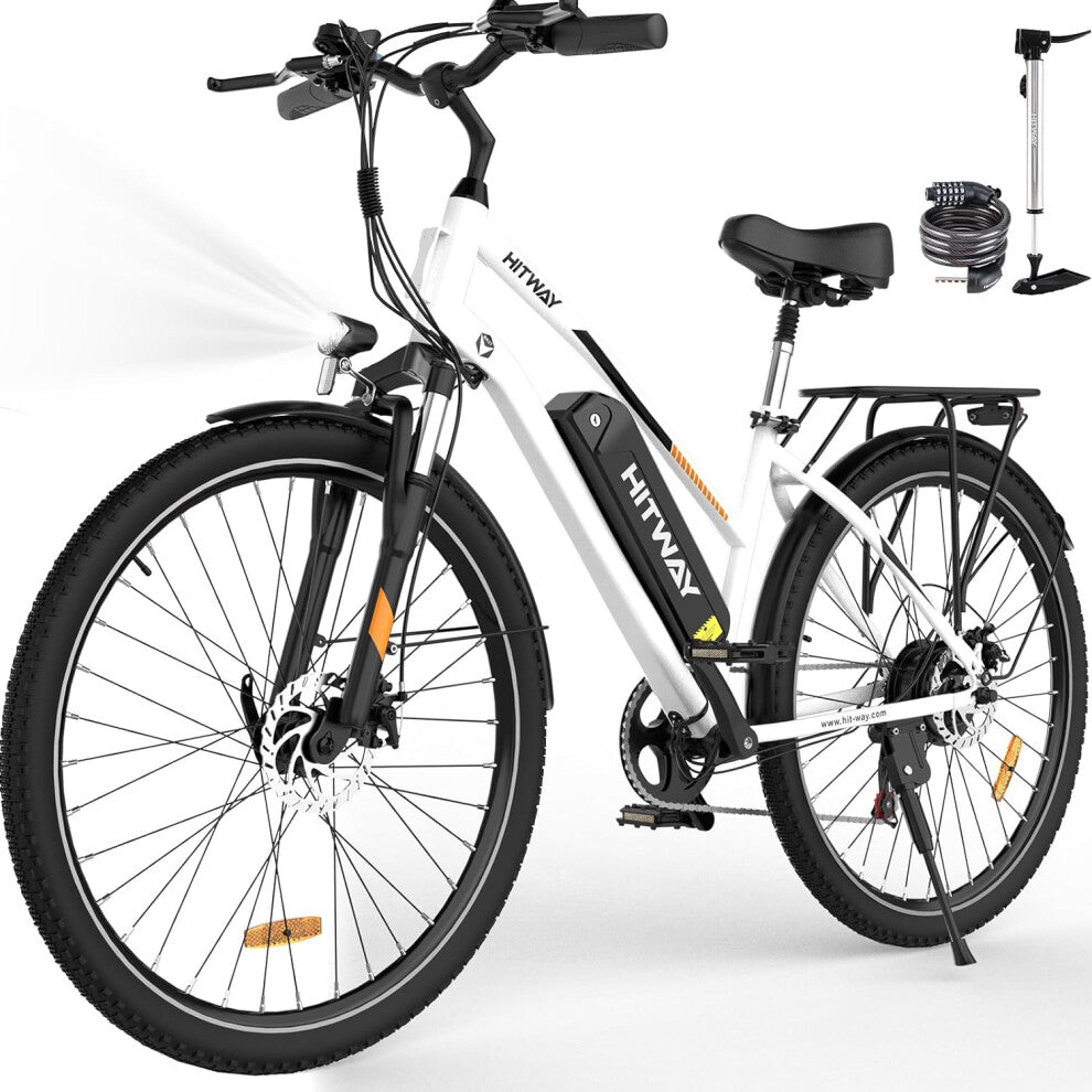 Hitway EBike BK27 in stylish black and white design. 8