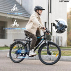 BK3S HITWAY Electric Bike in sleek black for adults, perfect for urban commuting. 5