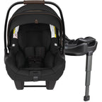 Infant Car Seat with Base and Magnetic Harness Holders in Black