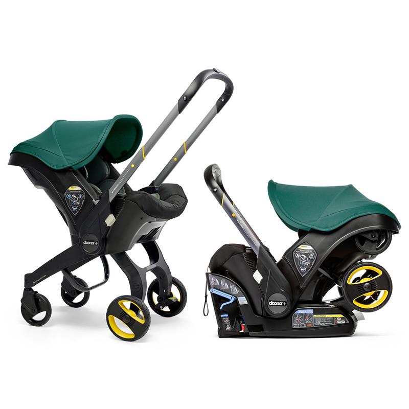 Infant Car Seat with Base and Stroller, Green