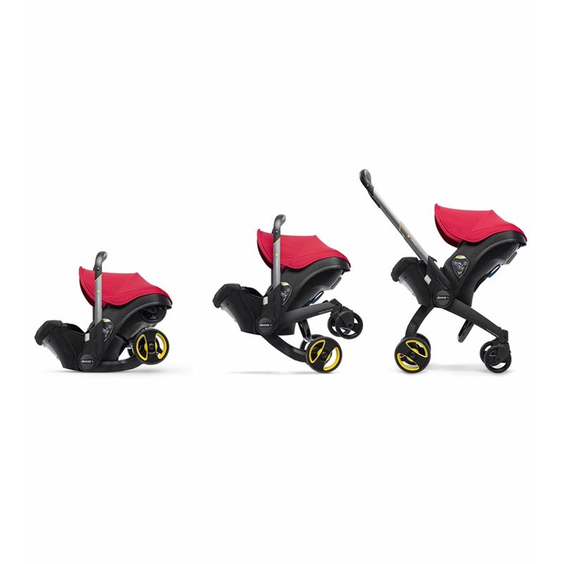 Infant Car Seat with Integrated Stroller, Red 2