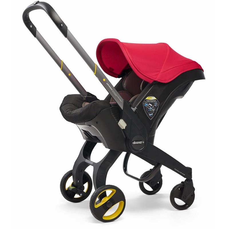 Infant Car Seat with Integrated Stroller, Red 3